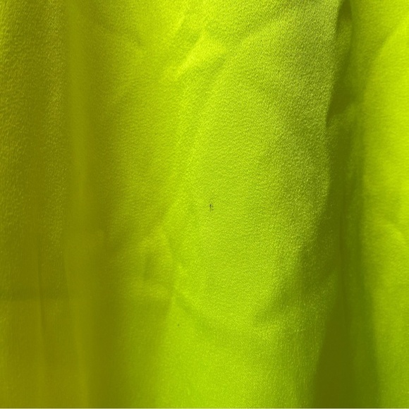 Alice + Olivia Eliza Neon Yellow Slip Dress – Silky Y2K Wedding Guest Party - Picture 13 of 16